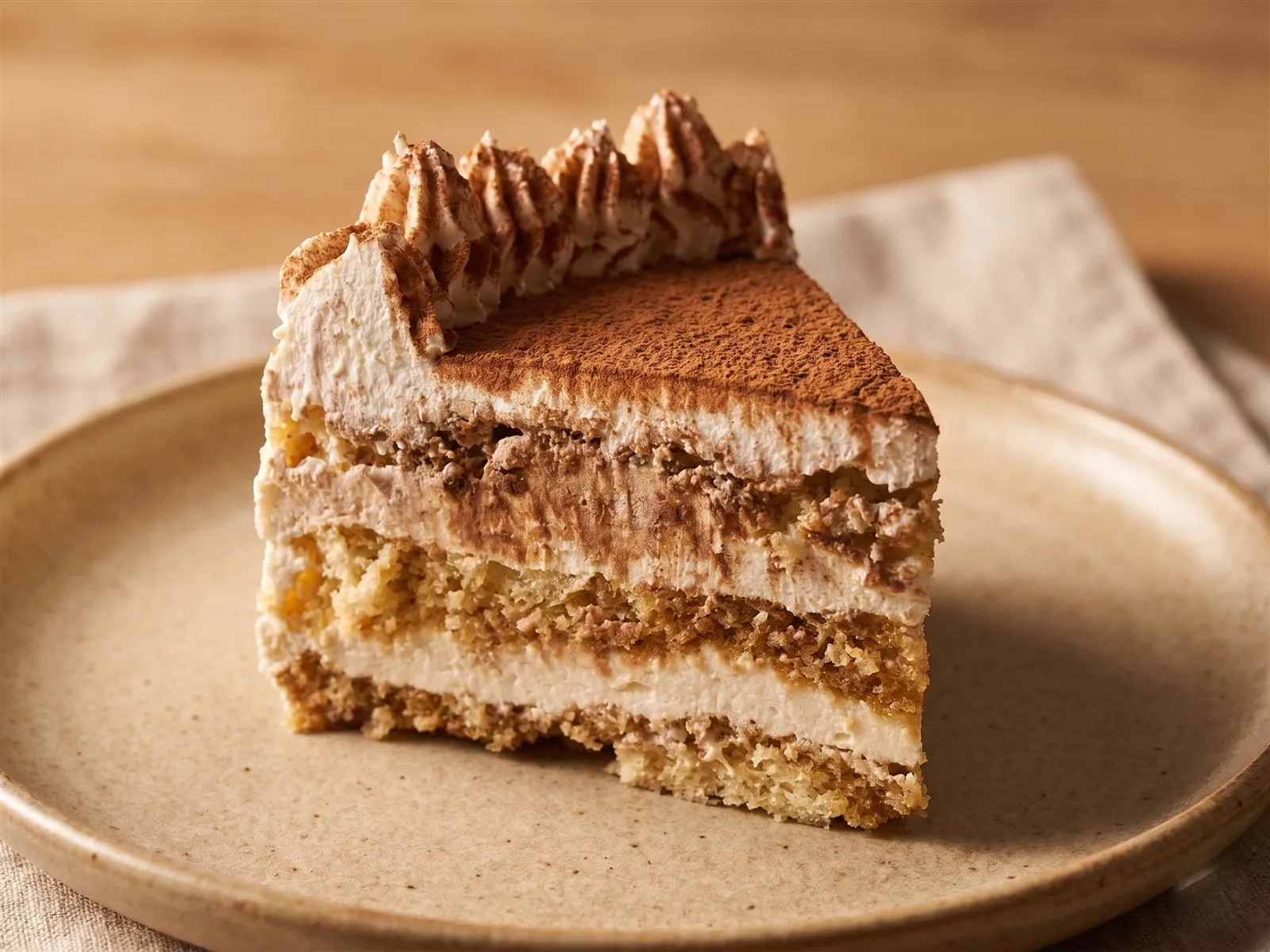 Torta Tiramisú de Practitortas en Villa Carlos Paz, con velo de cacao